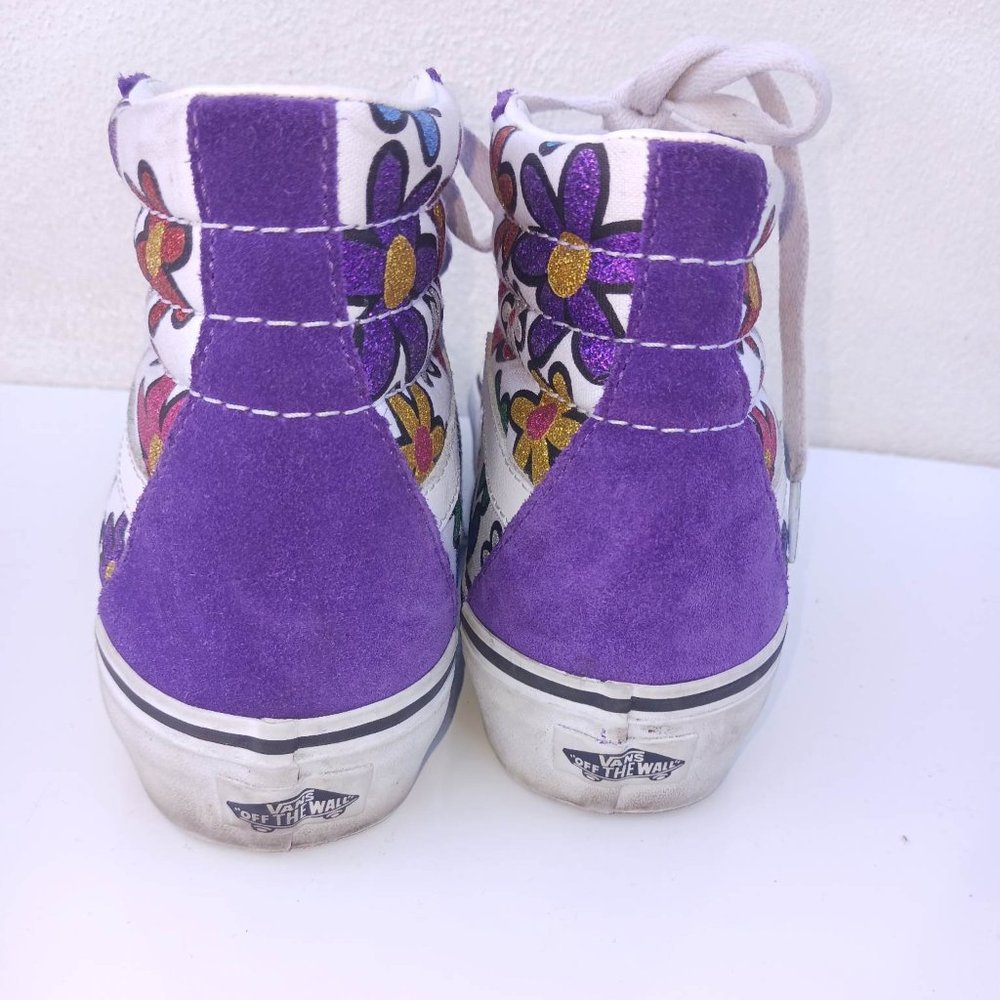 Vans Mens 7.5 Women's Size 9 Purple Rose Skater Board laced Shoes - Picture 4 of 11